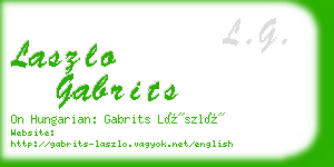 laszlo gabrits business card